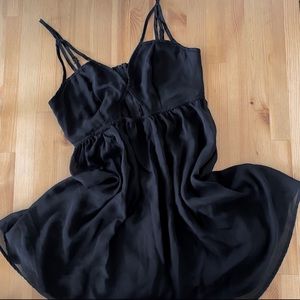 NWOT Wet Seal Sheer Black Midi Dress